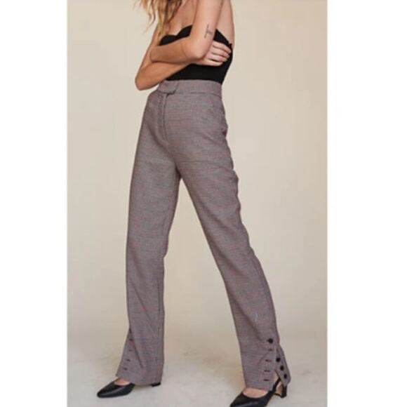 LPA Slim Trouser in Khaki & Maroon XL - Picture 1 of 9